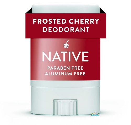 Native Holiday Limited Edition Mini Deodorant - Aluminum-Free Frosted Cherry - Travel Size 0.35oz (Pack of 2)