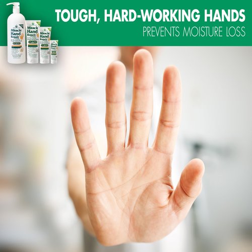 Miracle Hand Repair Cream for Dry Cracked Hands 4 oz Best Healing Hand Cream with 60% Aloe Vera - Non-Greasy Moisturizer for Working Hands - Fast Absorbing Lotion for Extremely Dry Skin (2-Pack)