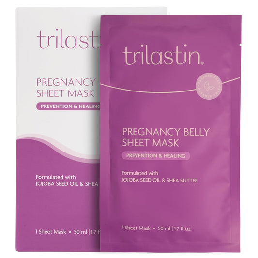 TriLASTIN Belly Masks - Hydrating & Soothing Masks for Pregnant Women - Reduces Stretch Marks - 1 Pack