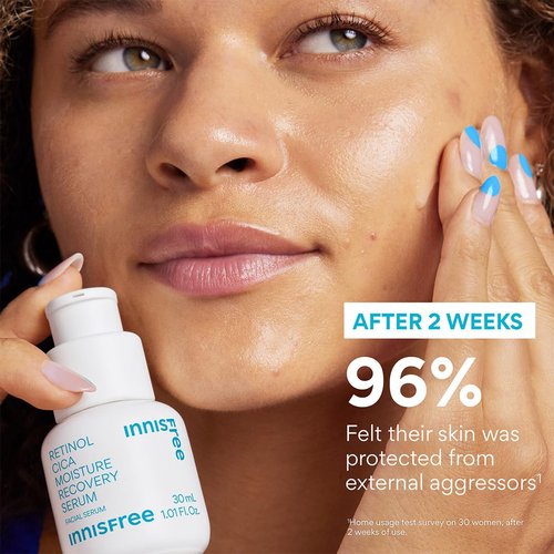 Innisfree Retinol Cica Serum - Salicylic Acid Moisture Recovery Treatment for Beginners