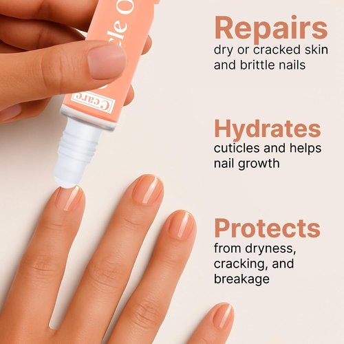 C CARE Vanilla & Sugar Cuticle Oil - Natural Hydrating Nail Treatment for Damaged Skin | 10ml