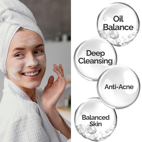 Mineaderm Tea Tree Oil Face Wash - Daily Cleanser for Oily & Acne-Prone Skin with Aloe Vera | 13.53 fl oz