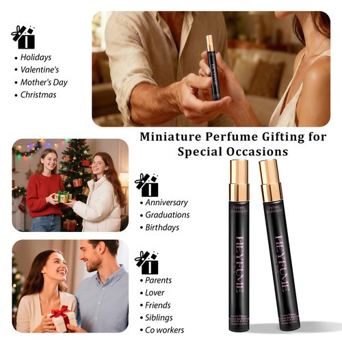 Pheromones Perfumes for Women Mini: Eau De Parfum - Premium Amber Vanilla Sent Blend - Long Lasting Travel Size Pen Spray 0.41 fl for Male & Female Made in USA