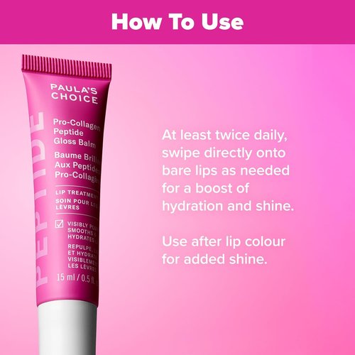 Paula's Choice Pro-Collagen Peptide Moisturizer - Daily Gel-Cream for Deep Hydration & Gloss Lip Balm | Non-Sticky Sheer Tint