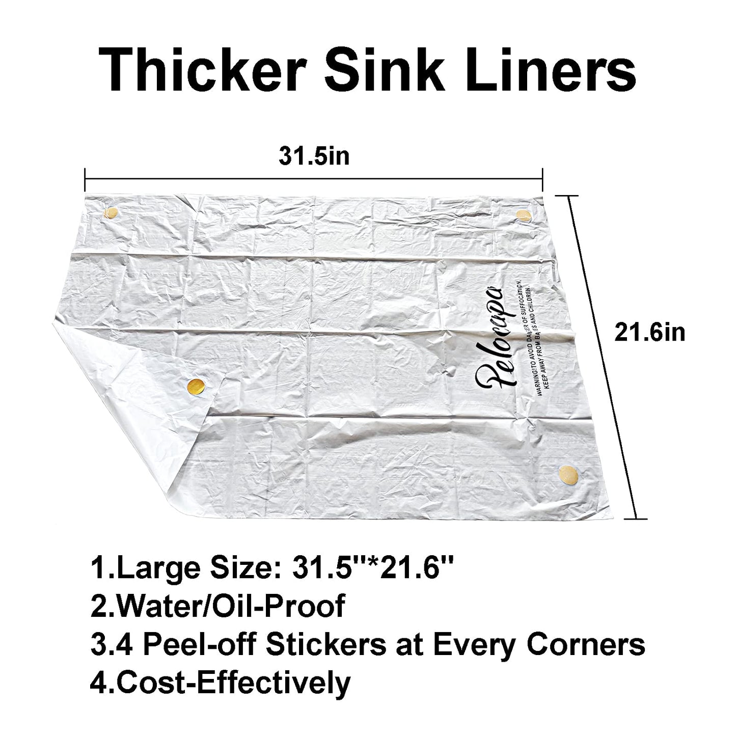 Pelocapa Disposable Hair Beard Catchers, Disposable Sink Liners for Trimming, 20 Pcs Large Sink Covers for Beard Grooming