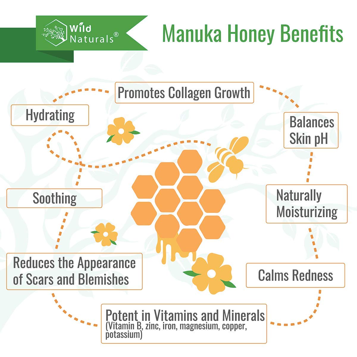 Wild Naturals Manuka Honey Face Cream - Soothing Moisturizer for Dry & Sensitive Skin | Hydrating Relief for Face, Hands & Body