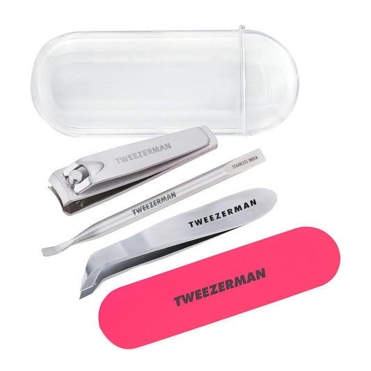 Tweezerman Mini Neon Nail Rescue Kit - Essential Tools for Perfect Nails | Compact & Stylish
