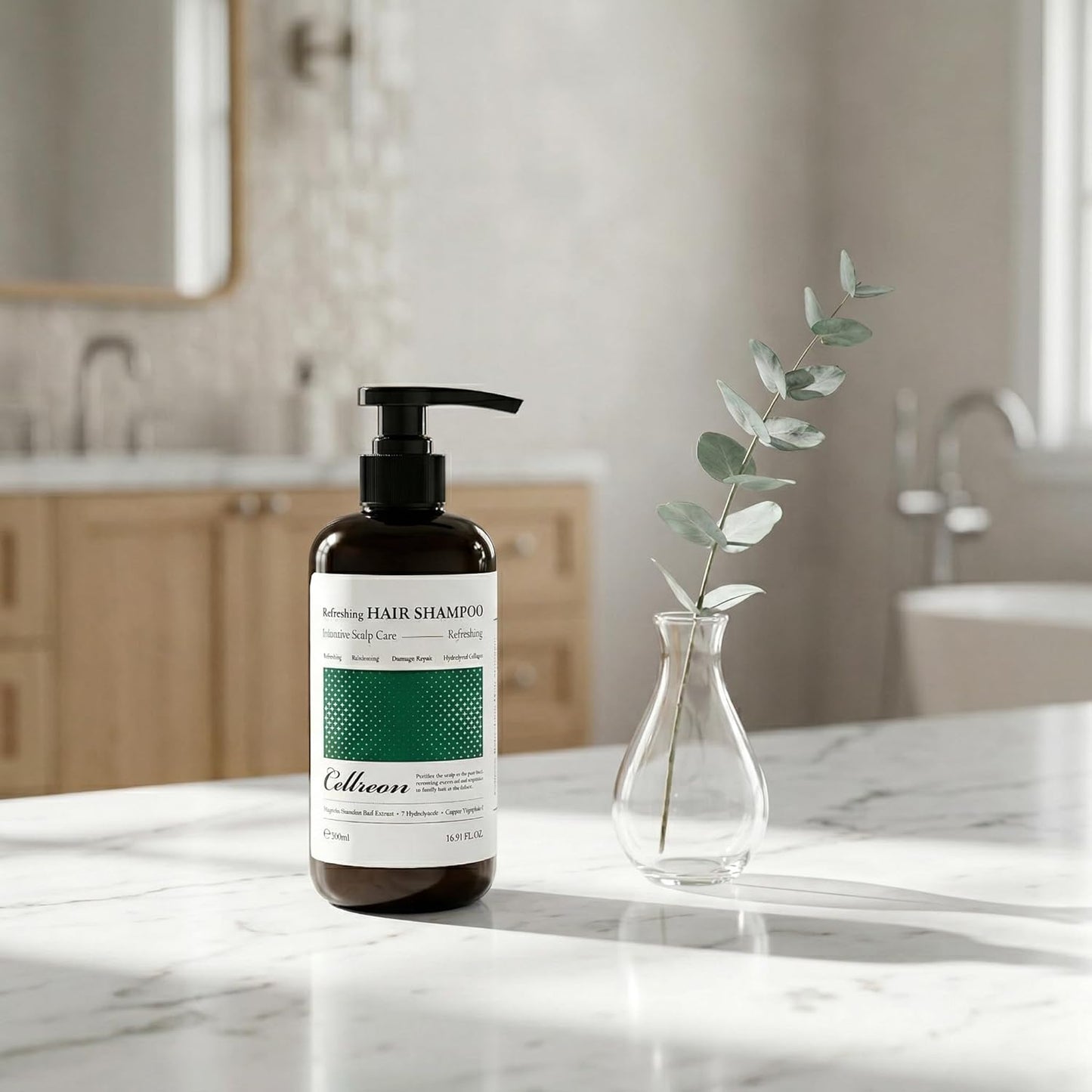 Skiennix Refreshing Hair Shampoo - Strengthening & Volumizing Cleanser with 7 Proteins & 14 Herbal Extracts | 16.91 fl oz