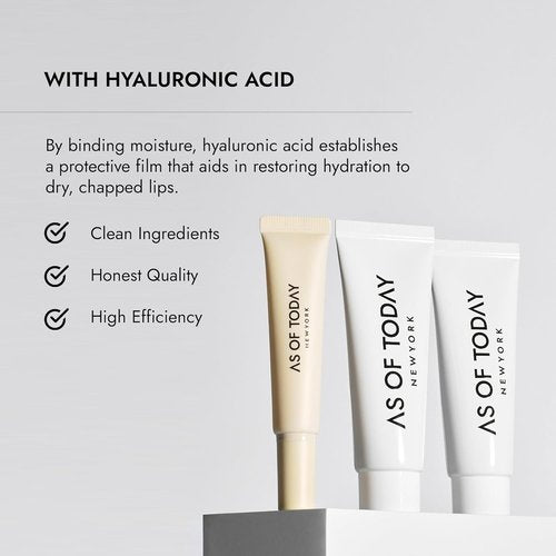 R Peptide Lip Balm - Hyaluronic Acid & Peptide Glossy Treatment | Salted Caramel Hydration | 0.35 oz