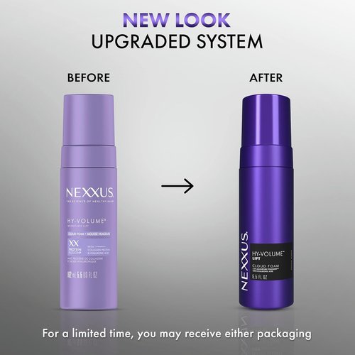 Nexxus Hy-Volume Cloud Foam - Hair Styling Foam for Lift & Volume - 5.5 fl oz with Hyaluronic Acid
