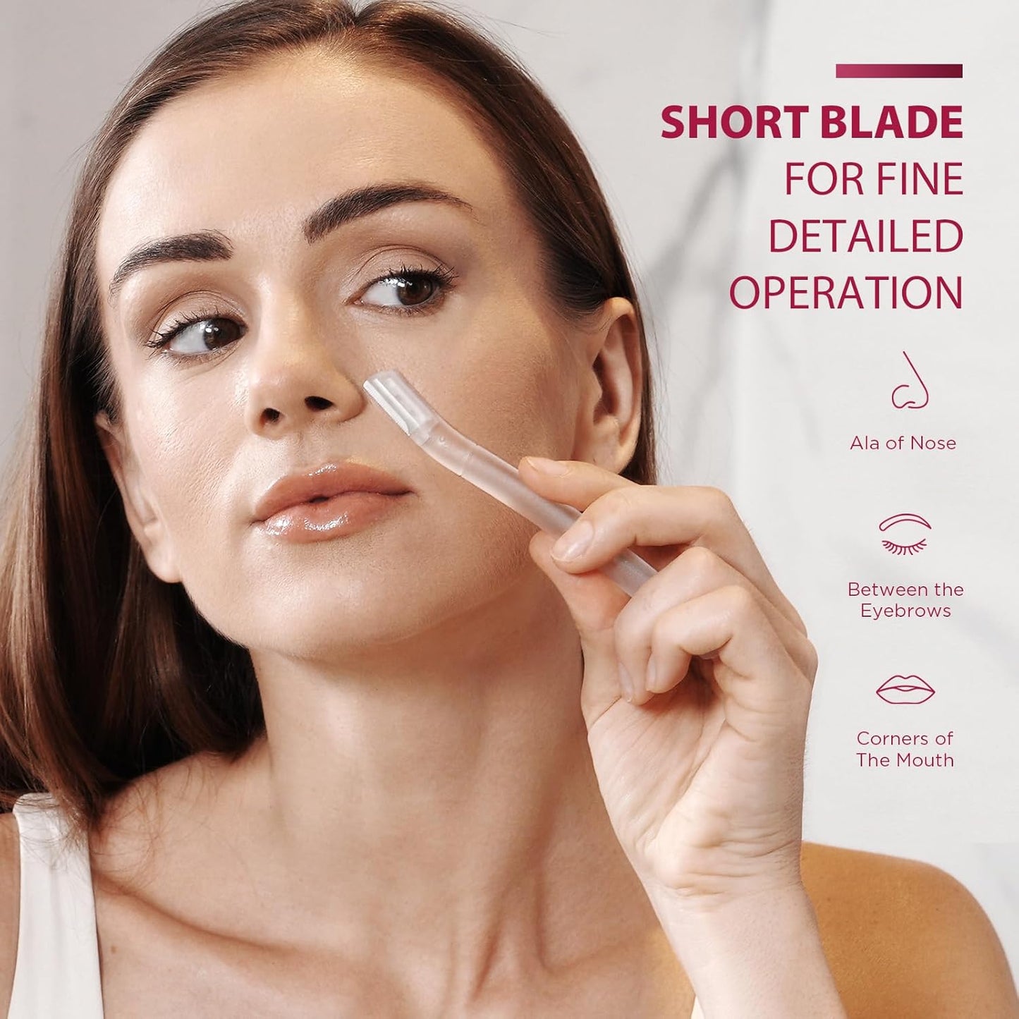 SINAHET Dermaplaning Tool - Professional Face Razors for Gentle Exfoliation | 12 Count for Women