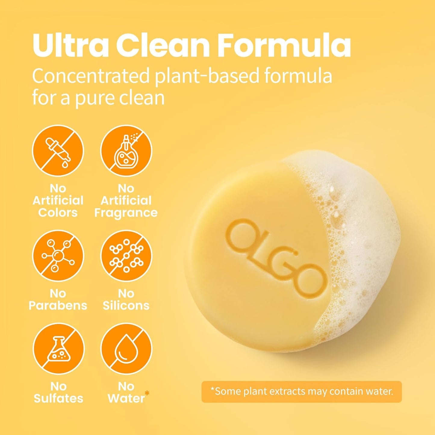 Skiennix Citrus Shampoo Bar - All-in-One Solid Shampoo & Body Wash with Argan & Jojoba Oils | Vegan, Sustainable Formula (3.5 oz)