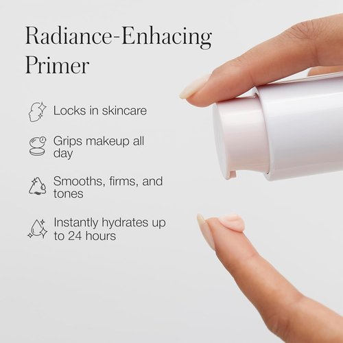 RMS Beauty RE:Evolve Radiance Locking Primer - Lightweight, Oil-Free Makeup Base for Pore Minimizing, 1 oz