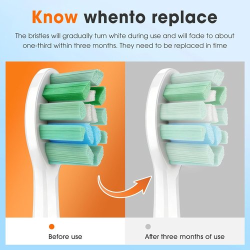 Philips Sonicare Toothbrush Replacement Heads - Soft Bristles, White | 6-Pack Compatible with C1 & C2