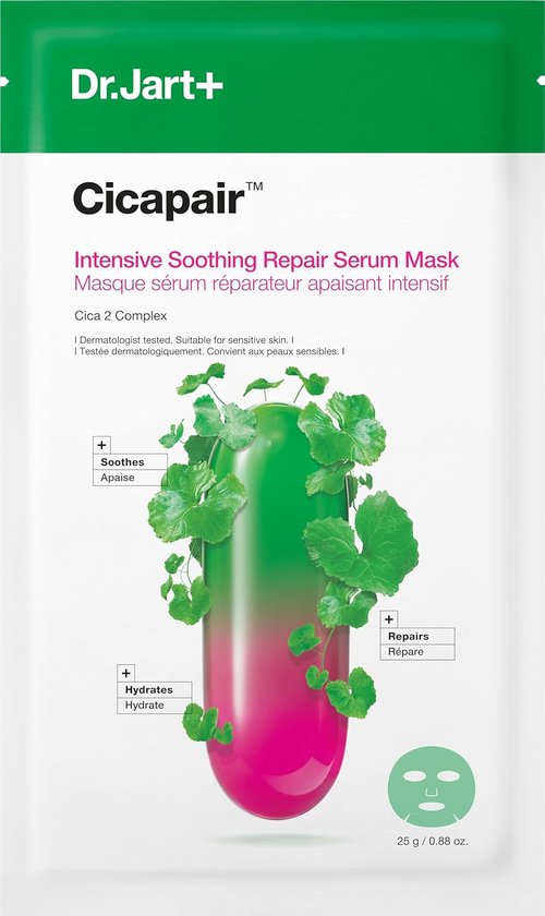 Dr.Jart+ Cicapair Face Mask - Soothing Serum for Redness Relief with Centella Asiatica | Korean Skin Care