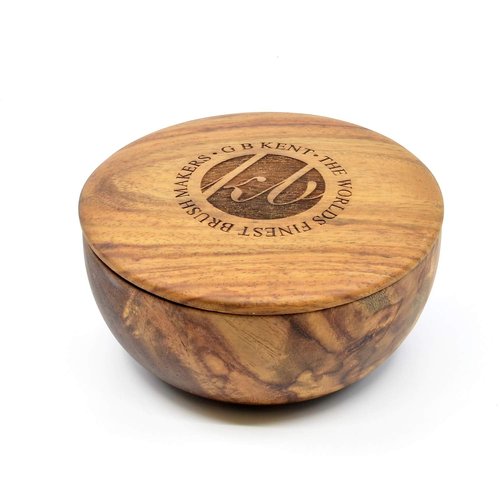 Kent SB6 Men's Shaving Soap Bowl - Dark Oak Wooden Shaving Cream 4.23 oz | Moisturizes & Prevents Razor Burn