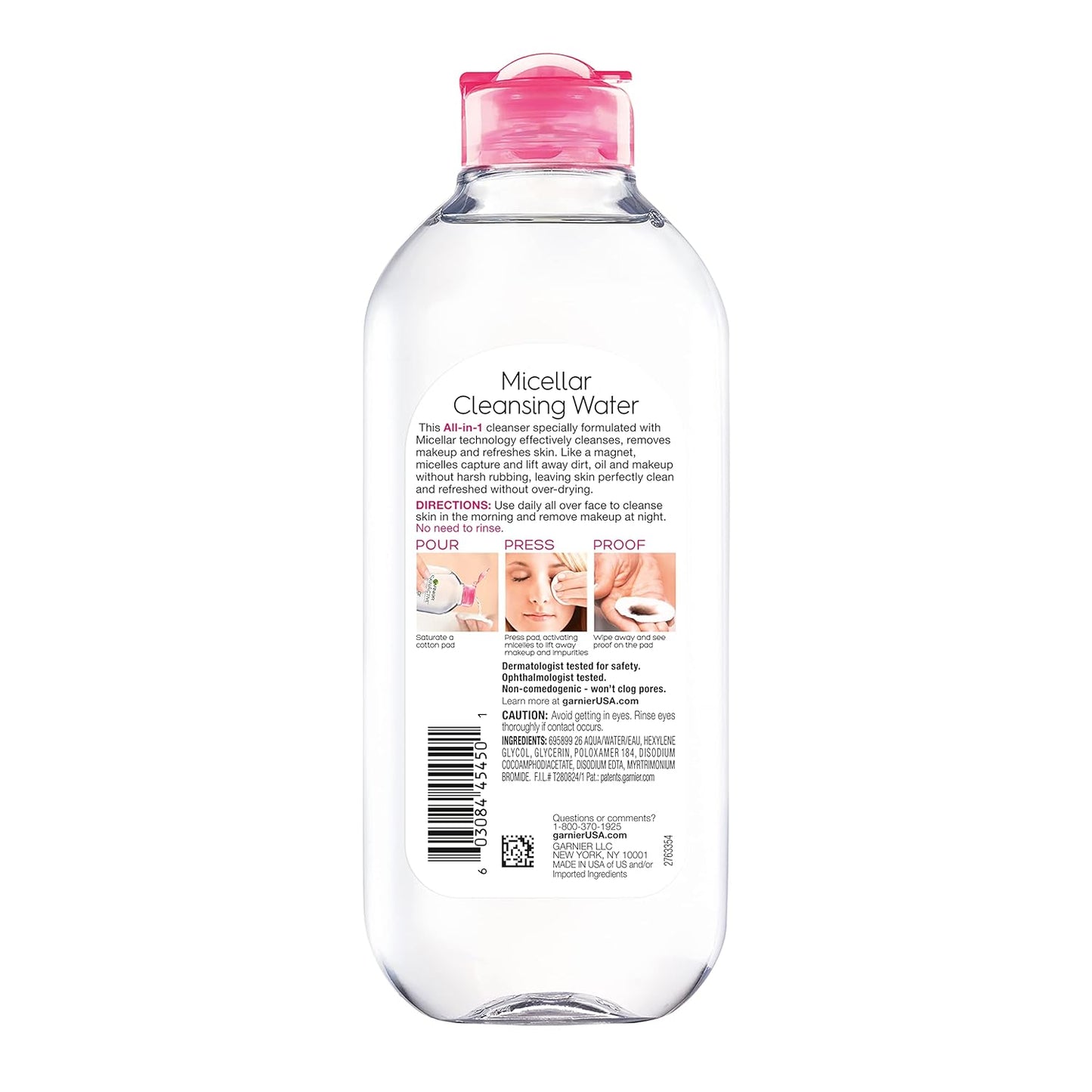 Garnier Micellar Water - Hydrating Facial Cleanser & Makeup Remover for Sensitive Skin | 13.5 Fl Oz (400mL)