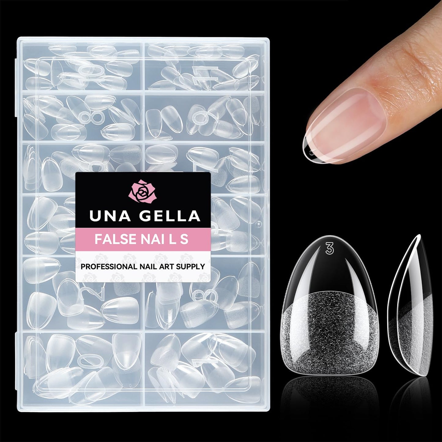 UNA GELLA GEL NAIL TIPS FOR ACRYLIC NAIL TIPS SOFT GEL TIPS