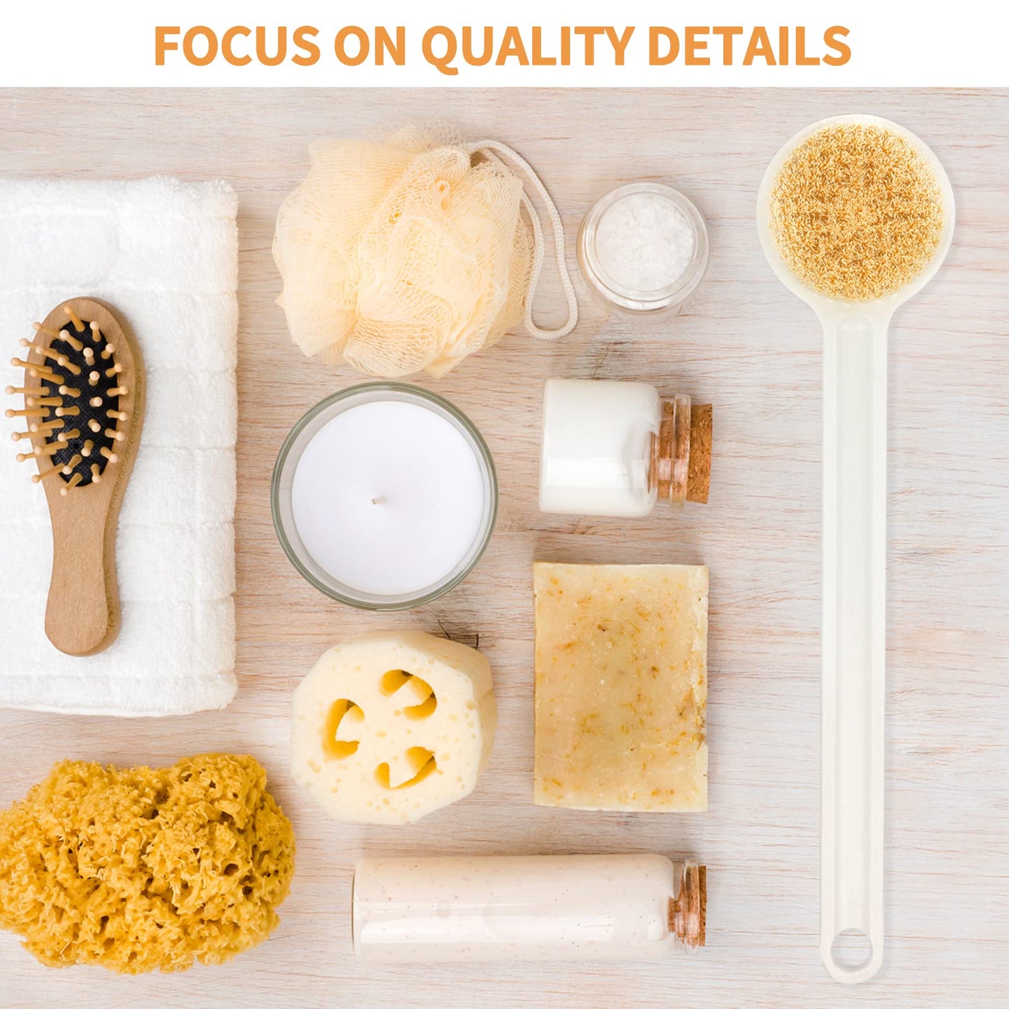 Shower Brush with Soft Bristles, Long Handled Back Bcrubber for Shower,Body Exfoliator for Bath or Dry Brushing, for Men Women Elderly