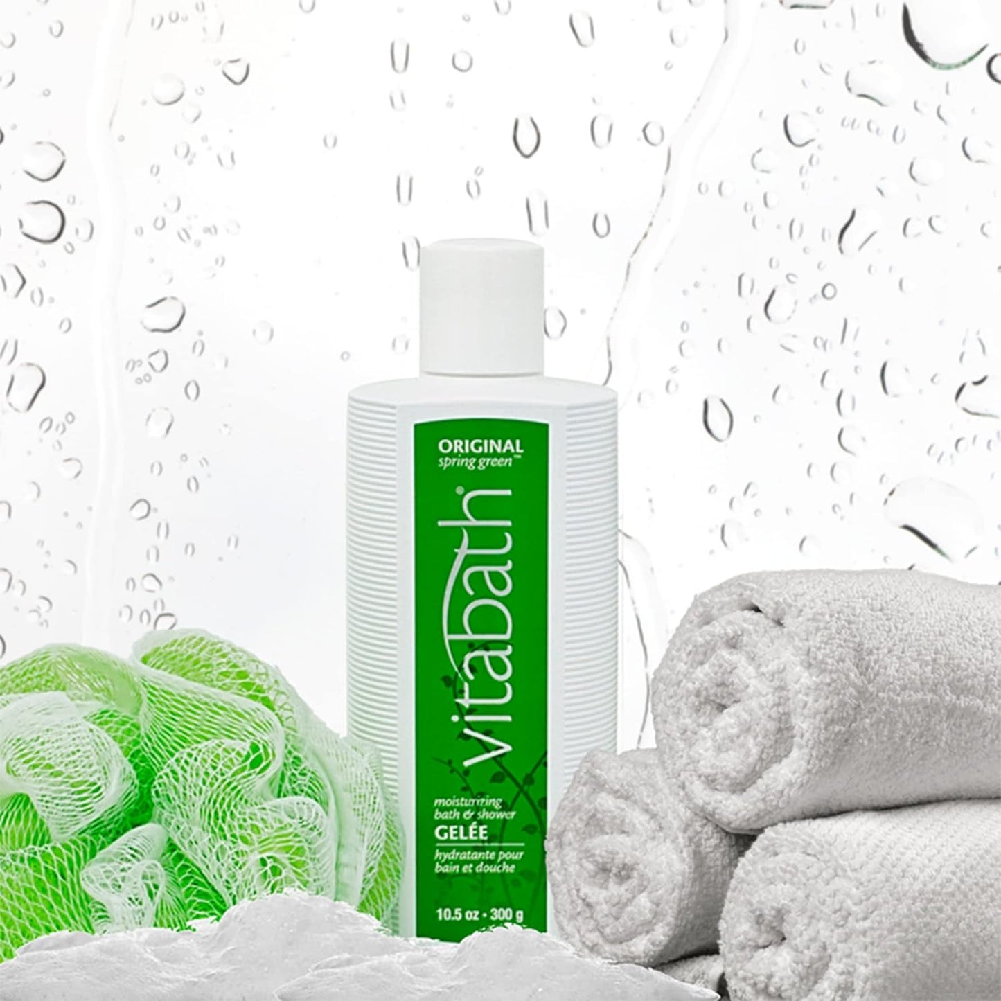 Vitabath Original Spring Green Moisturizing Bath & Shower Gel - Hydrating Body Cleanser, 10.5 oz