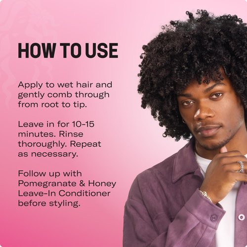 Mielle Organics Pomegranate & Honey Detangling Conditioner - Deep Moisturizing for Curly Hair (12 Fl Oz)