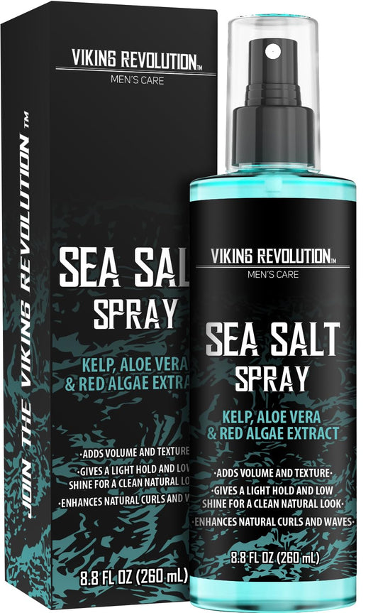 Viking Revolution Sea Salt Spray - Texturizing Hair Spray with Kelp & Aloe Vera | 8.8oz for Beachy Waves