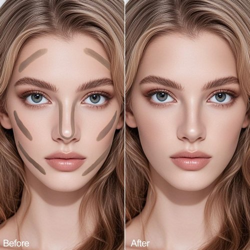 Erinde Cool Toned Contour Stick for Fair Skin, Large Capacity Grey Brown Cream Contour Makeup Stick, Smooth Blendable Matte Bronzer, Waterproof & Long Lasting Face Shaping Nose Contouring Sticks