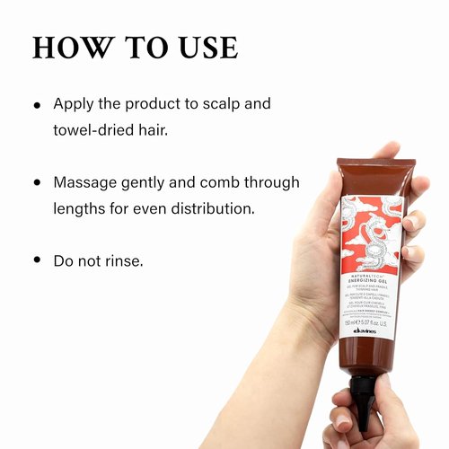 Davines Naturaltech Energizing Gel - Stimulating Leave-In Treatment for Thinning Hair - 5.07 Fl Oz