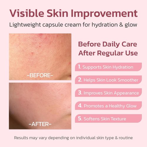 PDRN Pink Collagen Capsule Cream - Dual Texture Barrier Repair Moisturizer | Salmon DNA & 5% Niacinamide 2oz