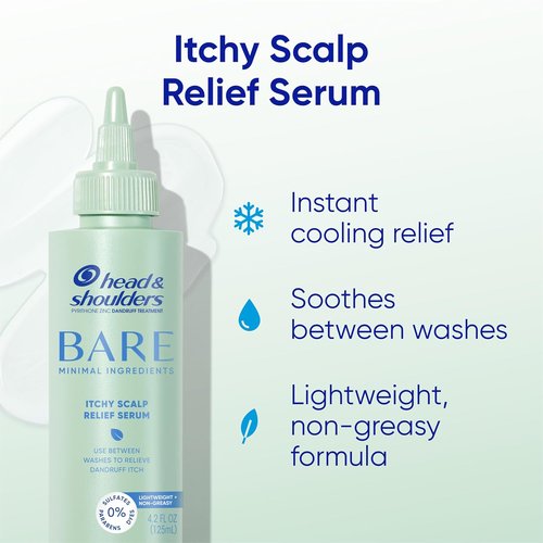 Head & Shoulders Anti-Dandruff Bare Scalp Relief Serum, 0.1% Pyrithione Zinc, for Itch Relief and Scalp Comfort, 4.2 fl oz