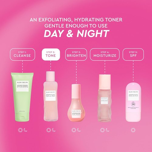 Glow Recipe PHA + BHA Face Toner - Korean Exfoliating Toner for Pores | Hydrating Watermelon & Cactus Water (150ml)