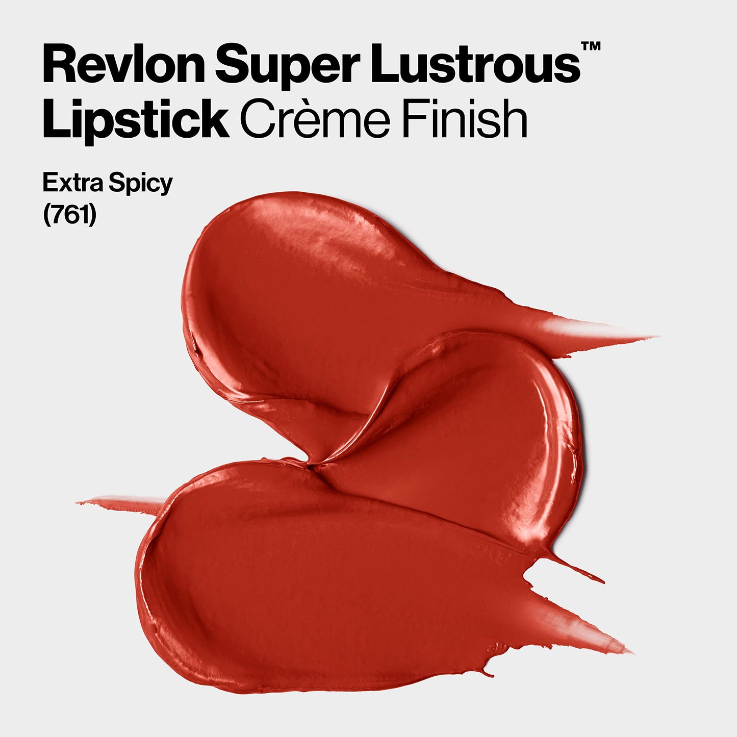 Revlon Lipstick, Super Lustrous Lipstick, Creamy Formula For Soft, Fuller-Looking Lips, Moisturized Feel in Reds & Corals, Extra Spicy (761) 0.15 oz