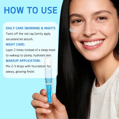 DNA PDRN Wrinkle-Reducing Serum - with 5000ppm Salmon DNA, 2000ppm Collagen, Glutathione, Niacinamide & 6 Hyaluronic Acids, 30Count (1)