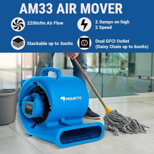 MOUNTO Water Damage Restoration Combo - 12 Air Movers, 2 Air Scrubbers & 2 LGR Dehumidifiers
