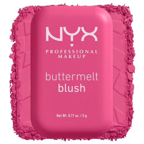NYX PROFESSIONAL MAKEUP Buttermelt Powder Blush - Fade & Transfer-Resistant, 12HR Wear, Vegan Formula | Butta With Time