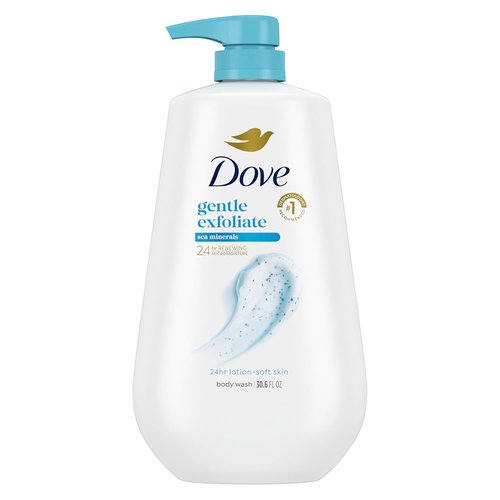 Dove Body Wash - Gentle Exfoliating Cleanser with Sea Minerals | 30.6 oz for Soft, Moisturized Skin