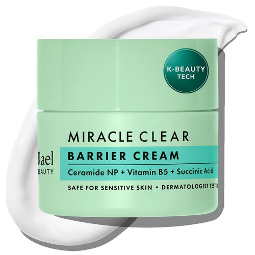 Rael Miracle Clear Barrier Cream - Lightweight Face Moisturizer with Succinic Acid & Vitamin B5, Hydrating Korean Skin Care (1.8 oz)