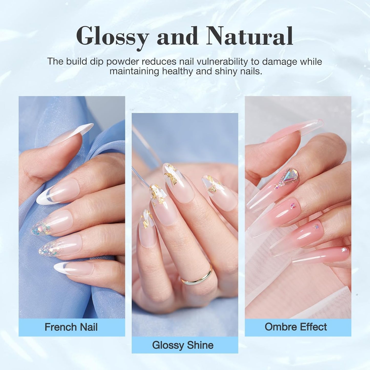 AZUREBEAUTY Clear Dip Powder - Long-Lasting Nail Art Manicure for DIY at Home | 28g/1Oz