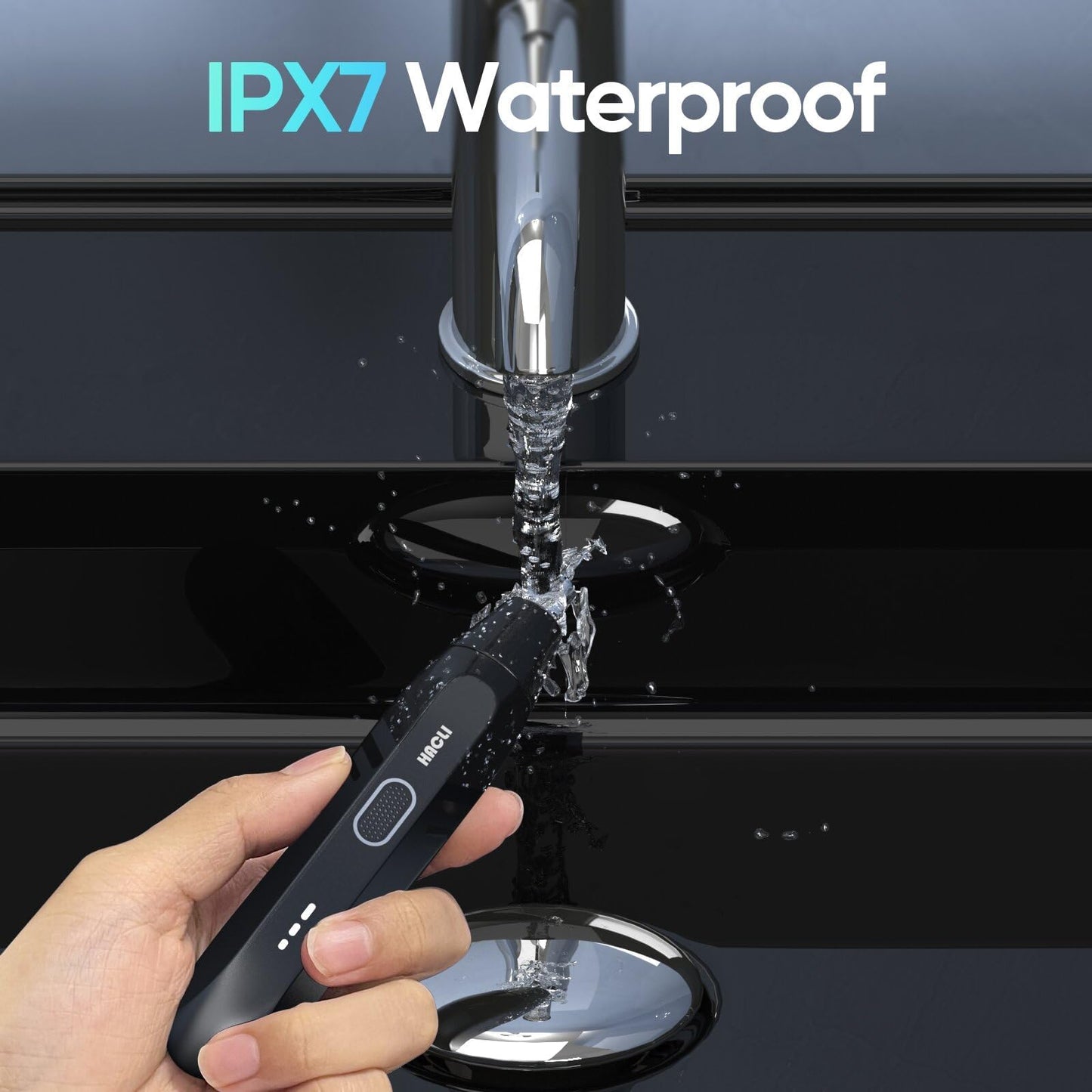 HACLI Nose Hair Trimmer for Men Women - Electric Nose Hair Clipper with Replaceable Stainless Steel Blade, Powerful 8000RPM Motor, Wet/Dry Use, Travel Lock, Portable Design USB Rechargeable