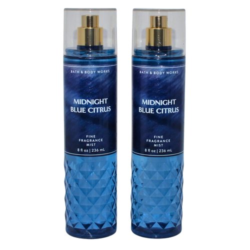 Bath & Body Works Fine Fragrance Mists, Set of 2, 8oz Each Bottle (Midnight Blue Citrus)