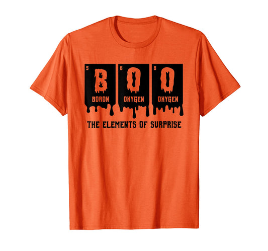 Funny Boo Elements of Surprise Science Teacher Halloween T-Shirt