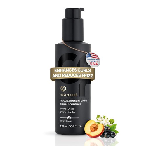 Colorproof Tru Curl Enhancing Crème - Nourishing Anti-Frizz Curl Cream with Black Currant, Jasmine & Peach | 6.4 Fl Oz