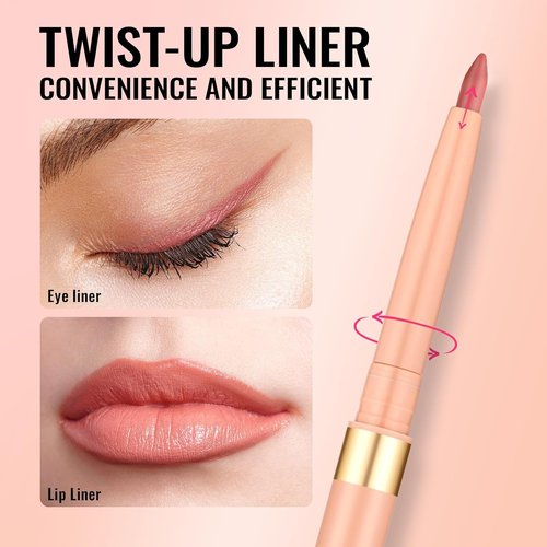 Oulac Waterproof Lipliner Pencil - Smooth, Creamy Formula for Precision Application | Vegan & Cruelty-Free, LL04 Sunlit Peach