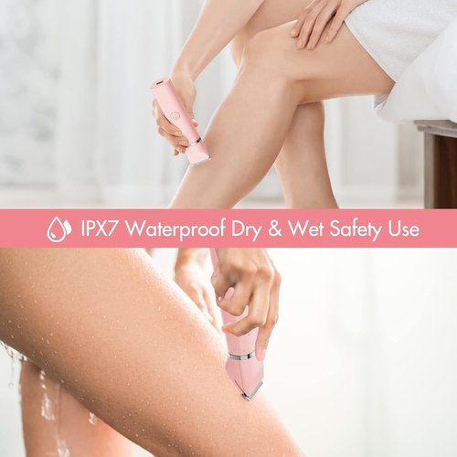 AIBRIT PRO Electric Bikini Trimmer - 2-in-1 Painless Hair Removal Razor for Women | Waterproof & Portable