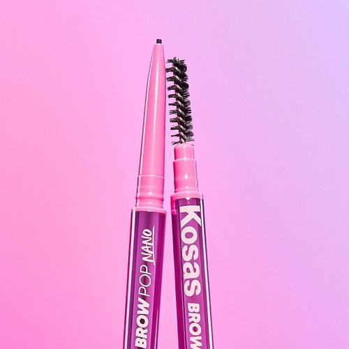 Kosas Brow Pop Nano Eyebrow Pencil - Ultra-Fine 1mm Micro Pencil with Spoolie in Taupe