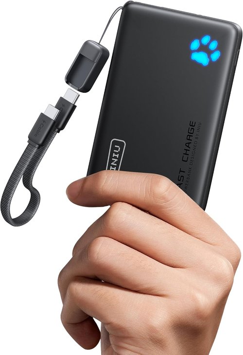 INIU Portable Charger - Ultra Slim 45W Fast Charging Power Bank | 10000mAh Battery Pack for Travel