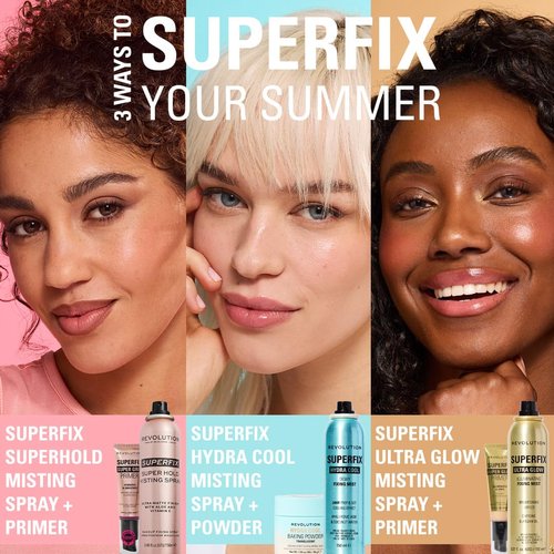Revolution Beauty London Superfix Misting Makeup Setting Spray - Ultra Matte Finish, Long-Lasting, 5 fl oz