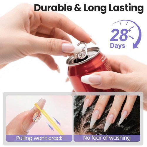 Lavender Violets 2Pcs 15ml Gel Nail Glue for Acrylic Nails Tips, 10 in 1 Nail Glue for False Nail Tips Base Building Rhinestone Blooming Art Gel Long Lasting U V Light Cure A111x2