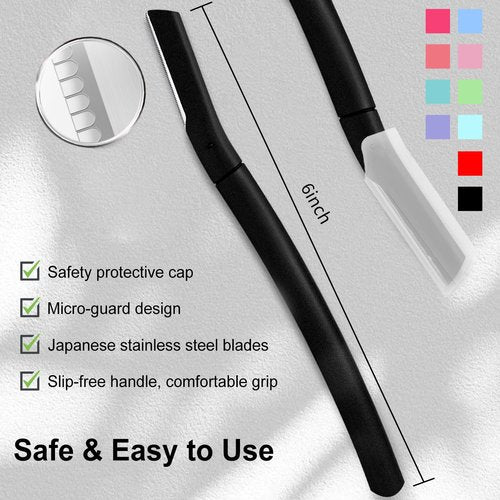 **Skiennix Dermaplane Razor - Gentle Facial Exfoliation Tool for Smooth Skin | Black**