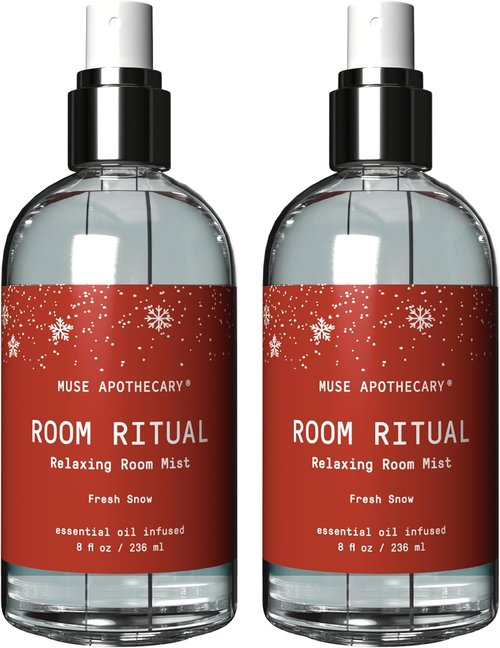 Muse Apothecary Room Ritual - Aromatic Room Spray with Natural Essential Oils | 8 oz, Fresh Snow, 2 Pack